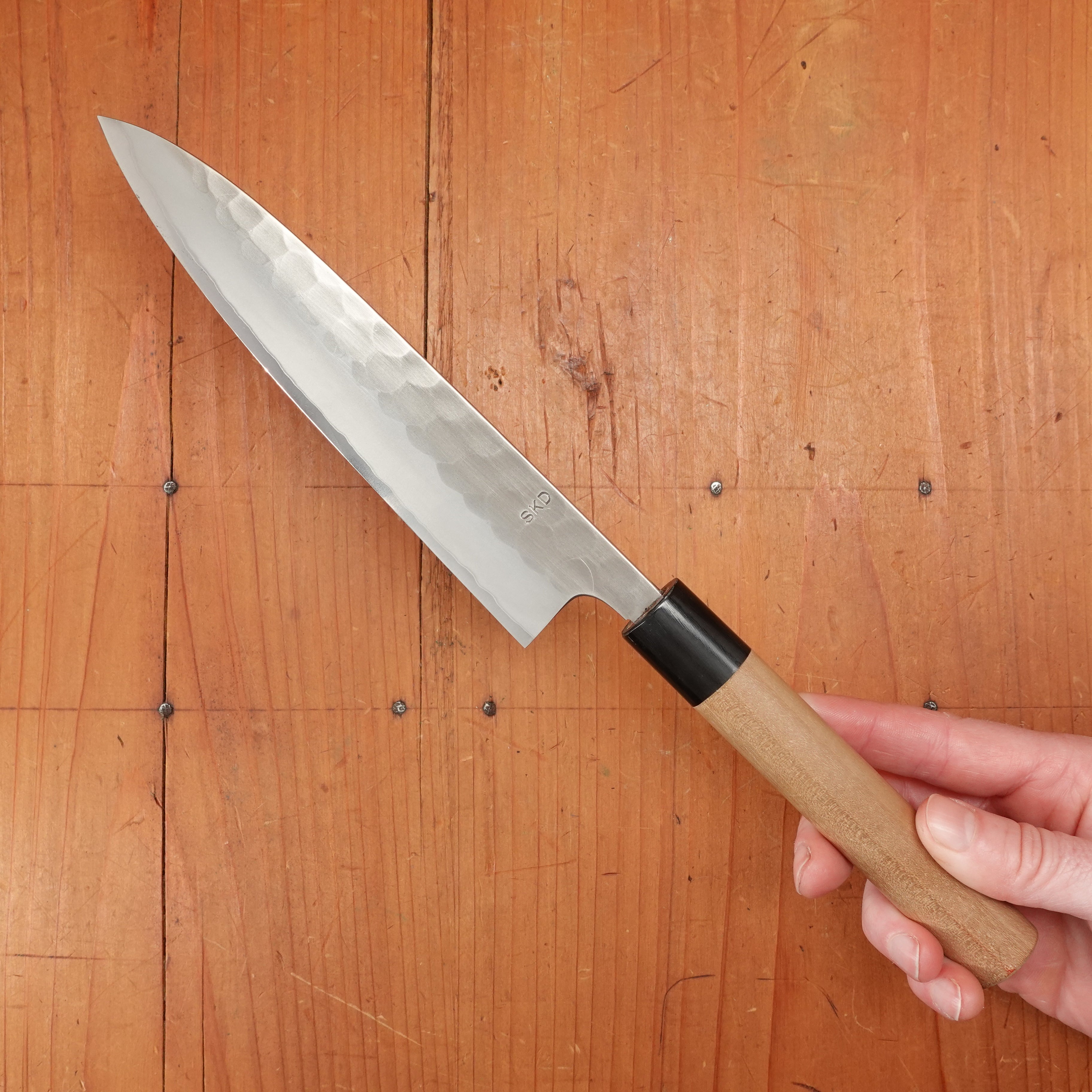 New Old Stock Yoshikane 150mm Petty SKD Tsuchime Small Oval Ho