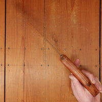 New Old Stock Pino Extra 9.5" Heavy Butcher Knife / Light Cleaver Carbon Cherry Wood Handle Maniago, Italy ~1950s 60s