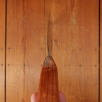 New Old Stock Pino Extra 9.5" Heavy Butcher Knife / Light Cleaver Carbon Cherry Wood Handle Maniago, Italy ~1950s 60s