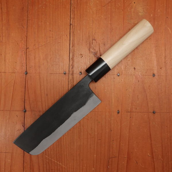 Kaji-bei 135mm Nakiri Iron Clad Shirogami 2 Kurouchi Ho Wood/Horn Handle