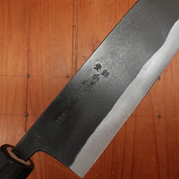 Kaji-bei 135mm Nakiri Iron Clad Shirogami 2 Kurouchi Ho Wood/Horn Handle