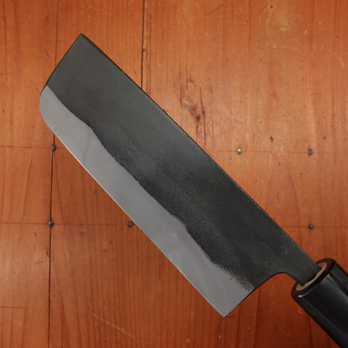 Kaji-bei 135mm Nakiri Iron Clad Shirogami 2 Kurouchi Ho Wood/Horn Handle