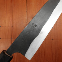 Kaji-bei 165mm Santoku Iron Clad Shirogami 2 Kurouchi Ho Wood/Horn Handle