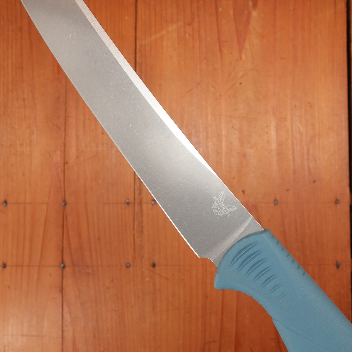 Benchmade 18020 Fishcrafter 9” Trailing Point CPM-Magnacut Fixed Blade Depth Blue Santoprene with Sheath