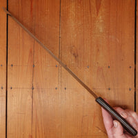 New Old Stock Pino Extra 12.75" Narrow Round Nosed Slicer Carbon Plum Wood Handle Maniago, Italy ~1950s 60s