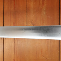 New Old Stock Pino Extra 12.75" Narrow Round Nosed Slicer Carbon Plum Wood Handle Maniago, Italy ~1950s 60s