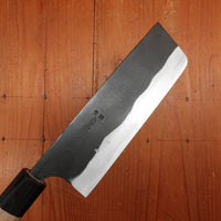 Kaji-bei 165mm Nakiri Iron Clad Shirogami 2 Kurouchi Ho Wood/Horn Handle