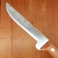 New Old Stock Pino Extra 6.25" Heavy Boning Knife Carbon Cherry Wood Handle Maniago, Italy ~1950s 60s