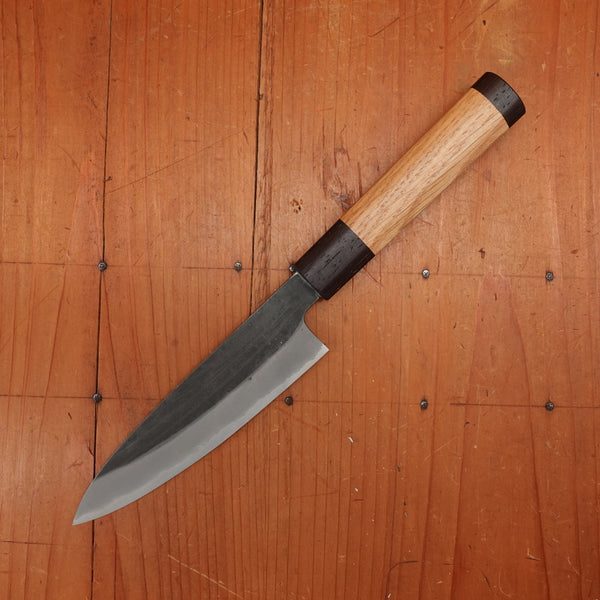 Tagai Sanjo 135mm Petty Stainless Clad Shirogami 2 Oak and Wenge Handle