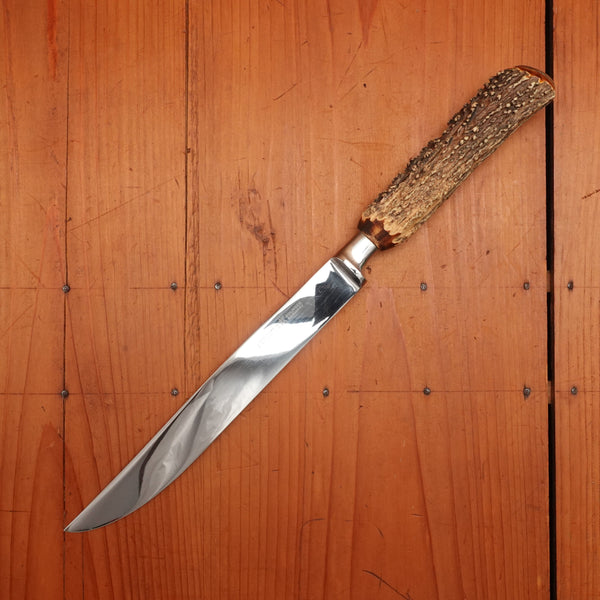 J A Henckels Friodur 3 Pc Carving Set Forged Stainless & Stag Solingen, Germany 1960-70s