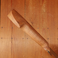 New Old Stock Pino Extra 6.25" Heavy Boning Knife Carbon Cherry Wood Handle Maniago, Italy ~1950s 60s