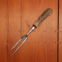 J A Henckels Friodur 3 Pc Carving Set Forged Stainless & Stag Solingen 1960-70s