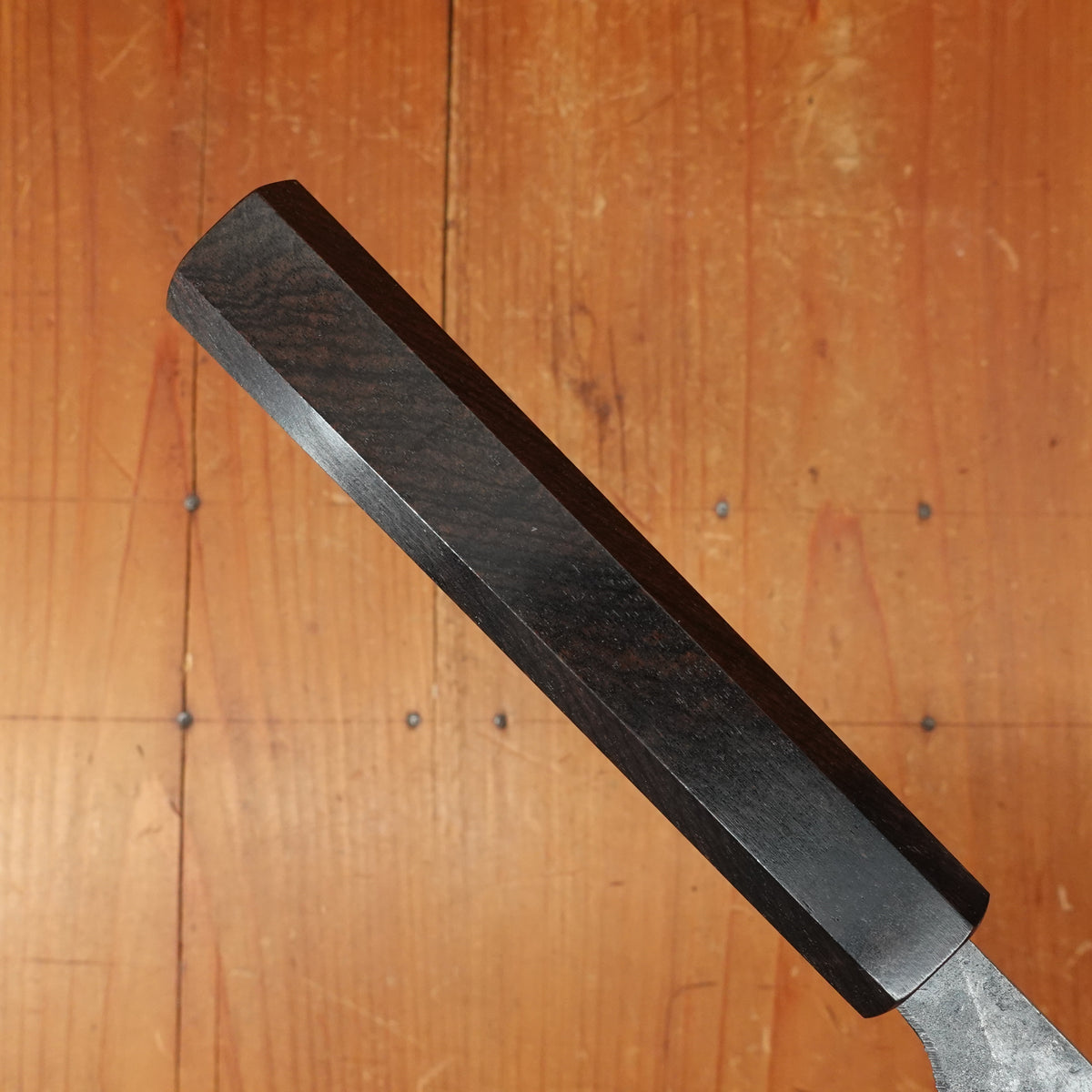 Hatsukokuro Kurogane 150mm Honesuki Kaku Iron Clad Aogami 2 Kurouchi Mono Ebony Handle