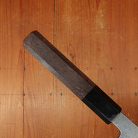 Hatsukokoro Kurosagi 165mm Santoku Aogami Super Kurouchi San Mai Walnut Handle