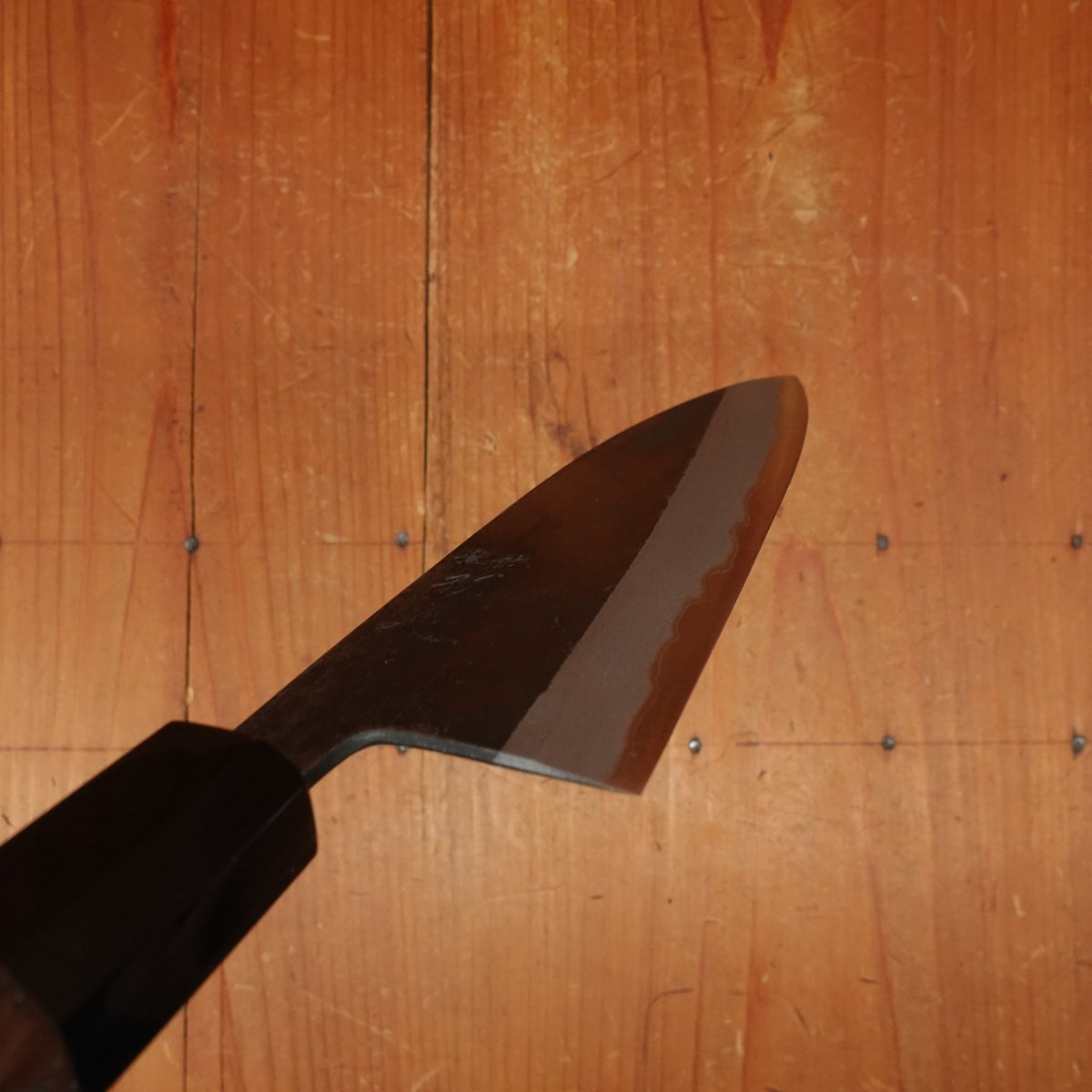 Hatsukokoro Kurosagi 165mm Santoku Aogami Super Kurouchi San Mai Walnut Handle