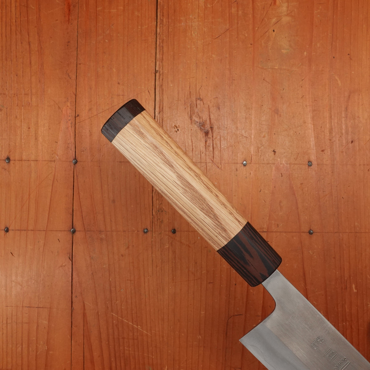 Tagai Sanjo 165mm Santoku SLD Oak and Wenge Handle