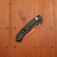 Benchmade 15533OR-01 Mini Taggedout Clip Point MagnaCut AXIS Lock Carbon Fiber Handle