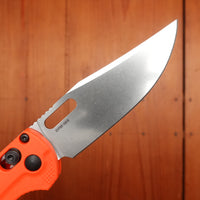 Benchmade 15533 Mini Taggedout Clip Point CPM154 AXIS Lock Orange Grivory Handle