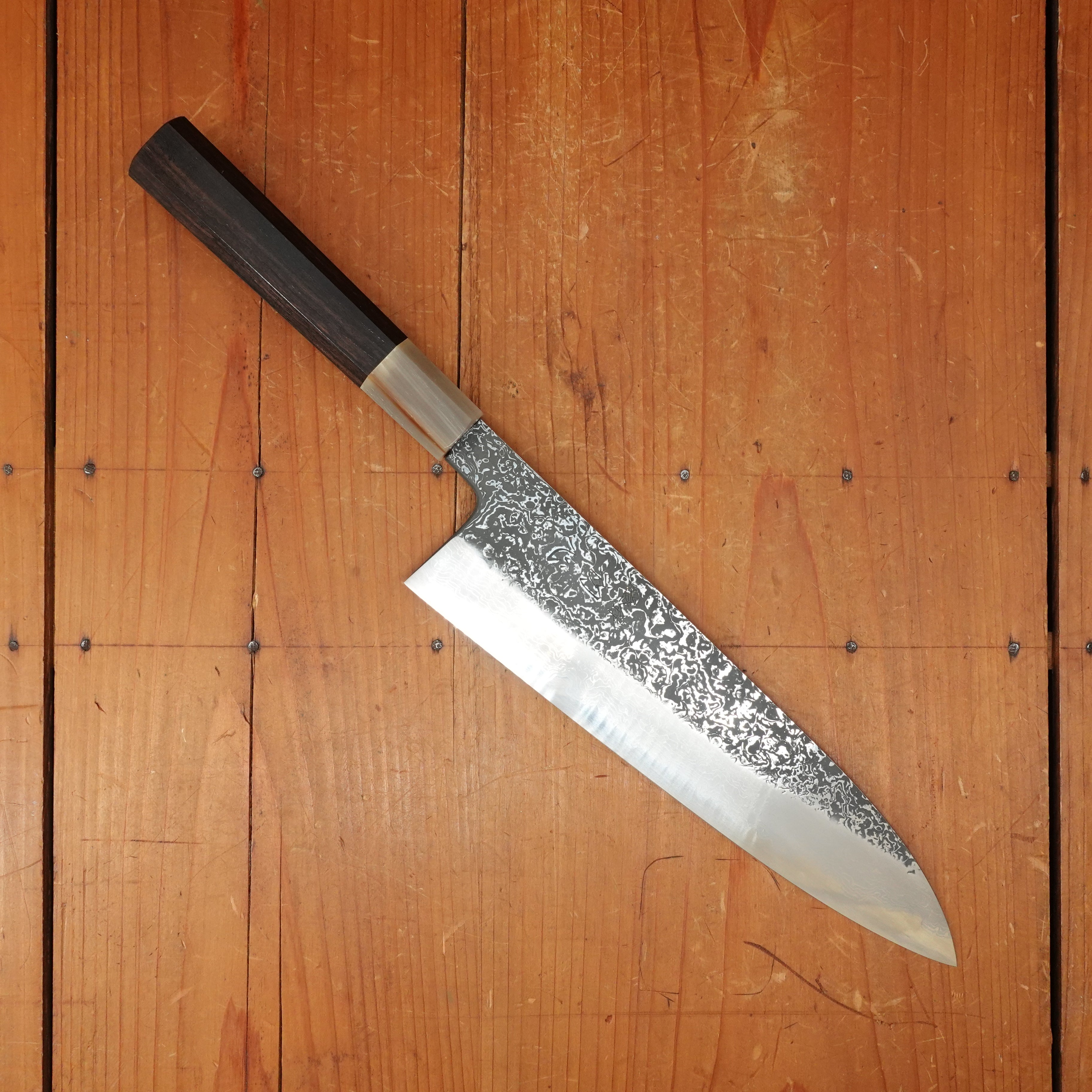 あゆみPygmalius Derius Giapponese 4/4 Masuda Yoshihide Kurozome 210mm Gyuto Aogami 1 Damascus Ebony with