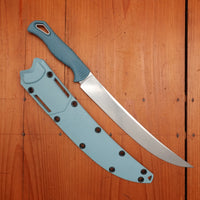 Benchmade 18020 Fishcrafter 9” Trailing Point CPM-Magnacut Fixed Blade Depth Blue Santoprene with Sheath