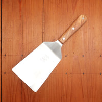 Due Buoi Stainless Wide Spatula Olive Handle