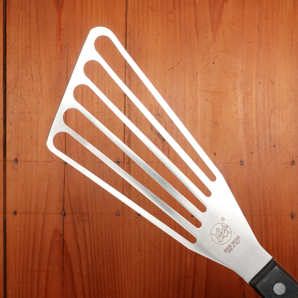 Due Buoi Stainless Slotted Fish Spatula POM Handle