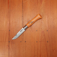 Opinel Straight Back Carbon Ring Lock Beechwood Handle