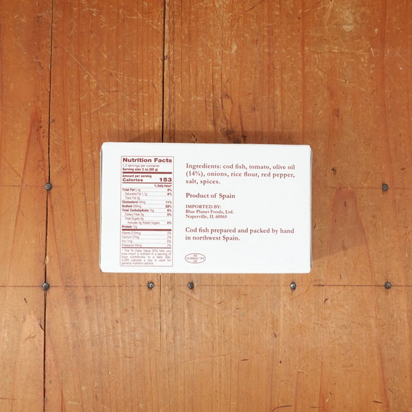 Donostia Foods Cod Fish in Biscayne Sauce (Bacalao a la Vizcaína) - 4oz