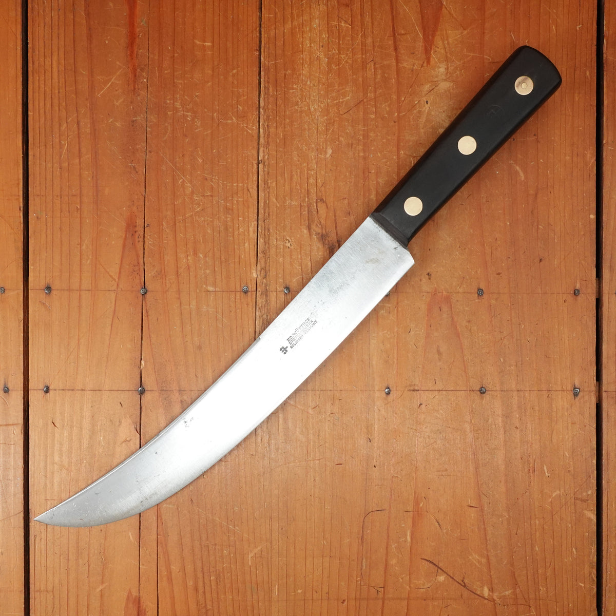 Ed Wusthof 10" Scimitar Carbon Steel Walnut Solingen ~1920s