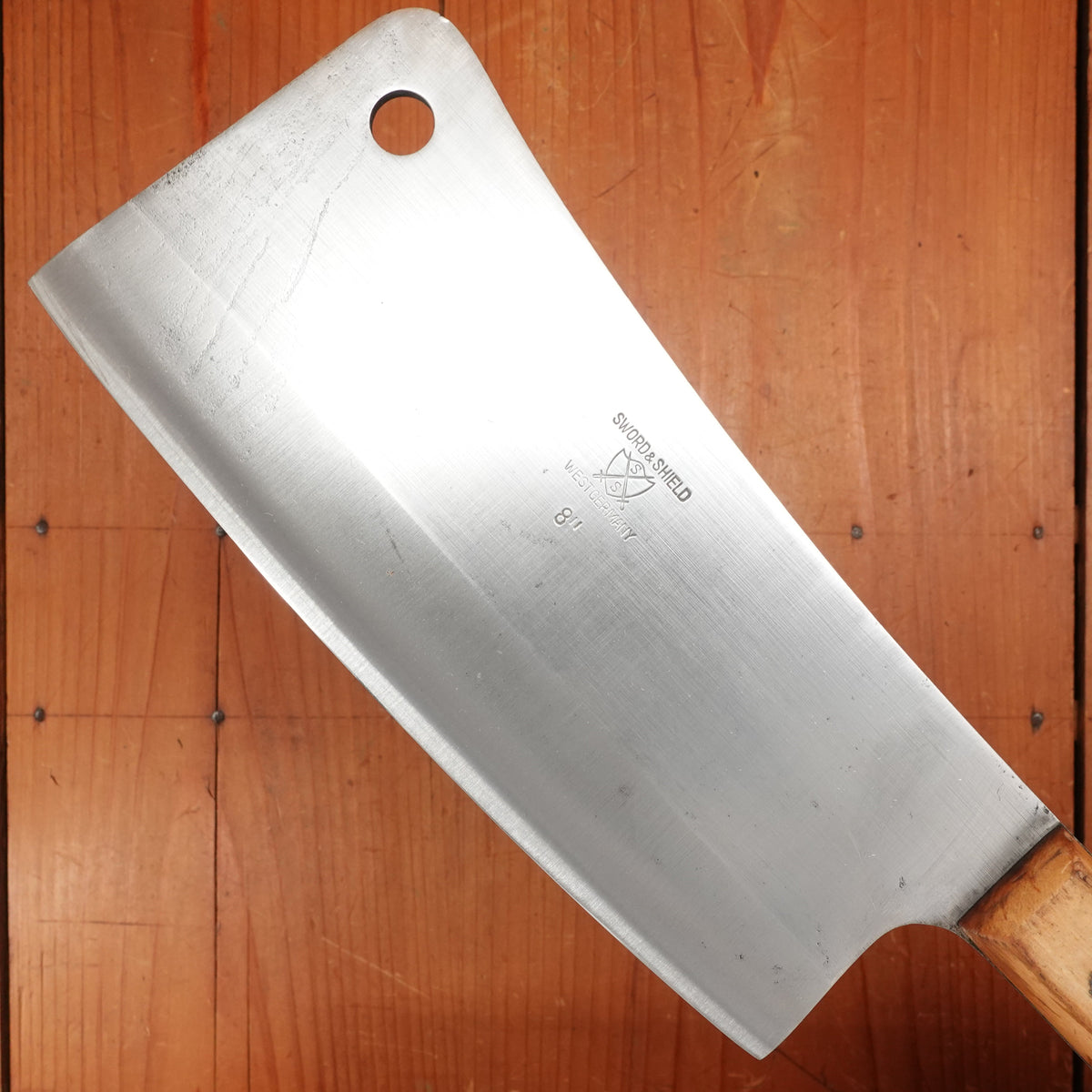 Sword & Shield 8" Cleaver Carbon Steel Solingen, Germany 1950-70s