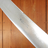 Ed Wusthof 10" Scimitar Carbon Steel Walnut Solingen ~1920s