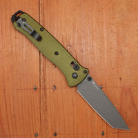 Benchmade 537GY-1 Bailout CPM-M4 Tanto AXIS Lock Woodland Green Aluminum Handle