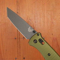 Benchmade 537GY-1 Bailout CPM-M4 Tanto AXIS Lock Woodland Green Aluminum Handle