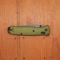 Benchmade 537GY-1 Bailout CPM-M4 Tanto AXIS Lock Woodland Green Aluminum Handle