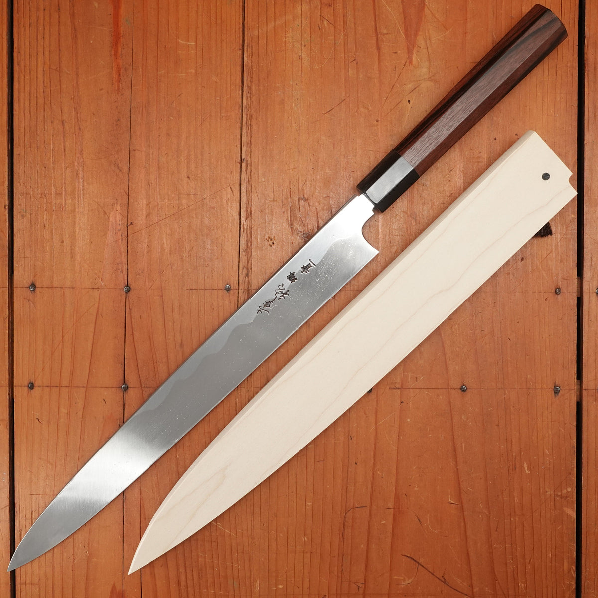 New Old Stock Konosuke Sakai 300mm Yanagi Aogami 1 Ebony Horn 2013-15