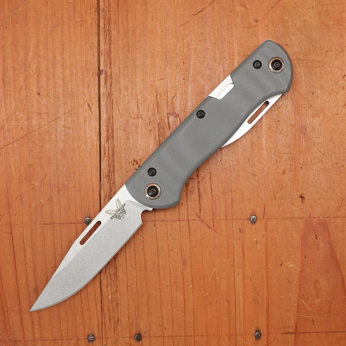 Benchmade 317 Weekender Drop Point CPM-S30V Lockback Gray G10 Handle with Second Blade and Bottle Opener