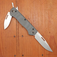 Benchmade 317 Weekender Drop Point CPM-S30V Lockback Gray G10 Handle with Second Blade and Bottle Opener