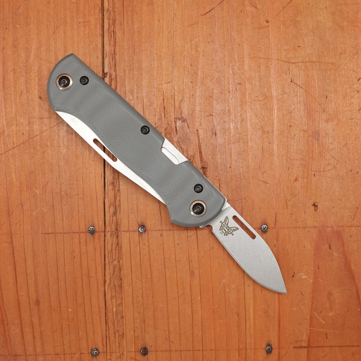 Benchmade 317 Weekender Drop Point CPM-S30V Lockback Gray G10 Handle with Second Blade and Bottle Opener