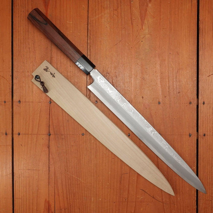 New Old Stock Konosuke Sakai 300mm Yanagi Aogami 1 Macasser Ebony Horn 2013-17