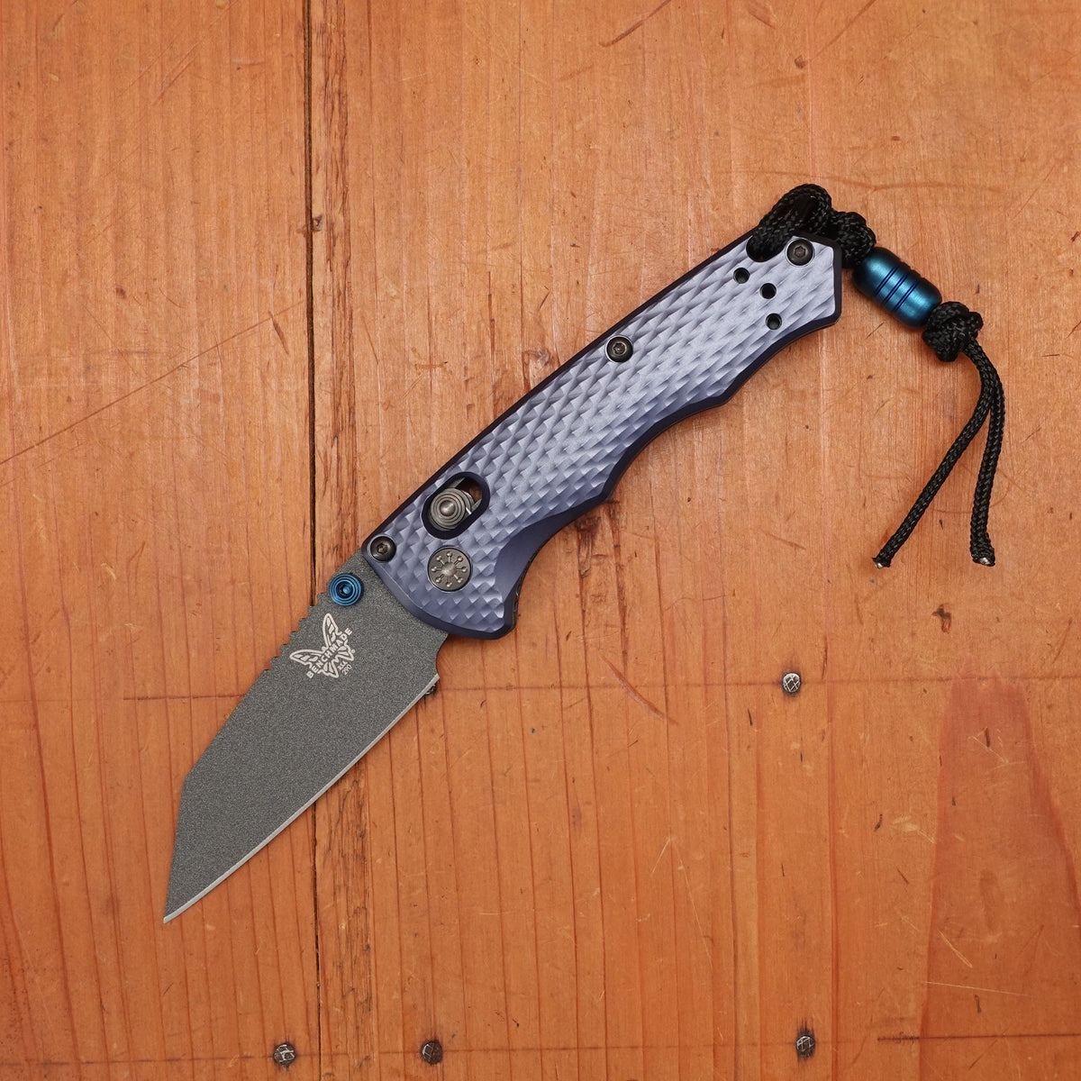 Benchmade 290BK Full Immunity Wharncliffe CPM-M4 AXIS Lock Crater Blue Handle