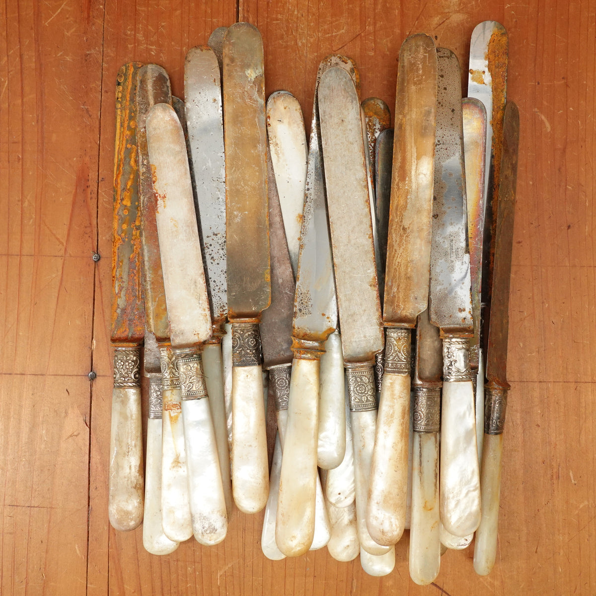 B Stock Bargain Bin Antique Table Knife Mother of Pearl Handle