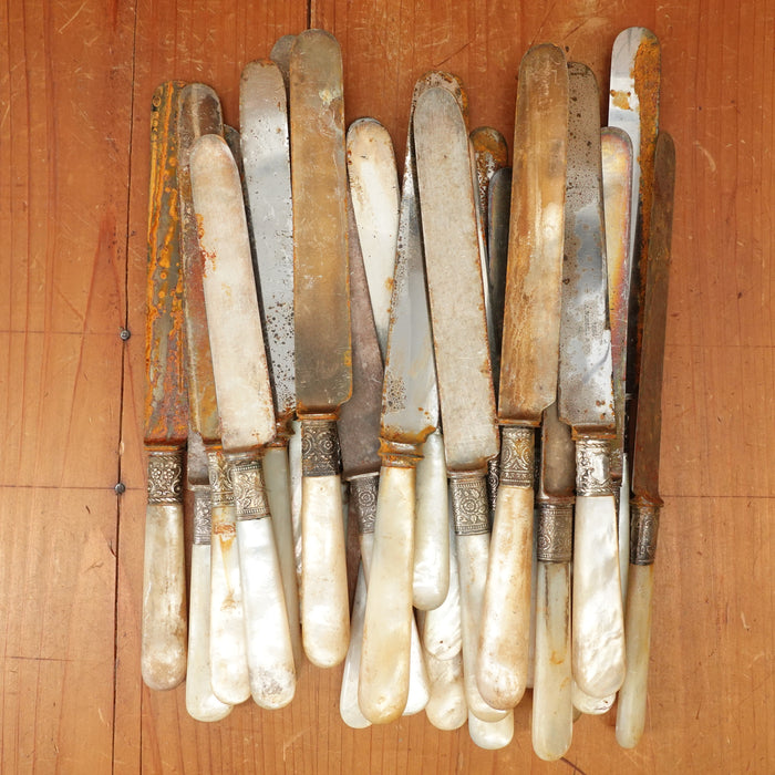 B Stock Bargain Bin Antique Table Knife Mother of Pearl Handle