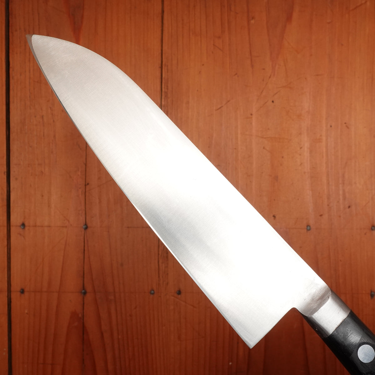 Morihei Hisamoto Hagane 185mm Santoku Carbon Steel Pakka Handle