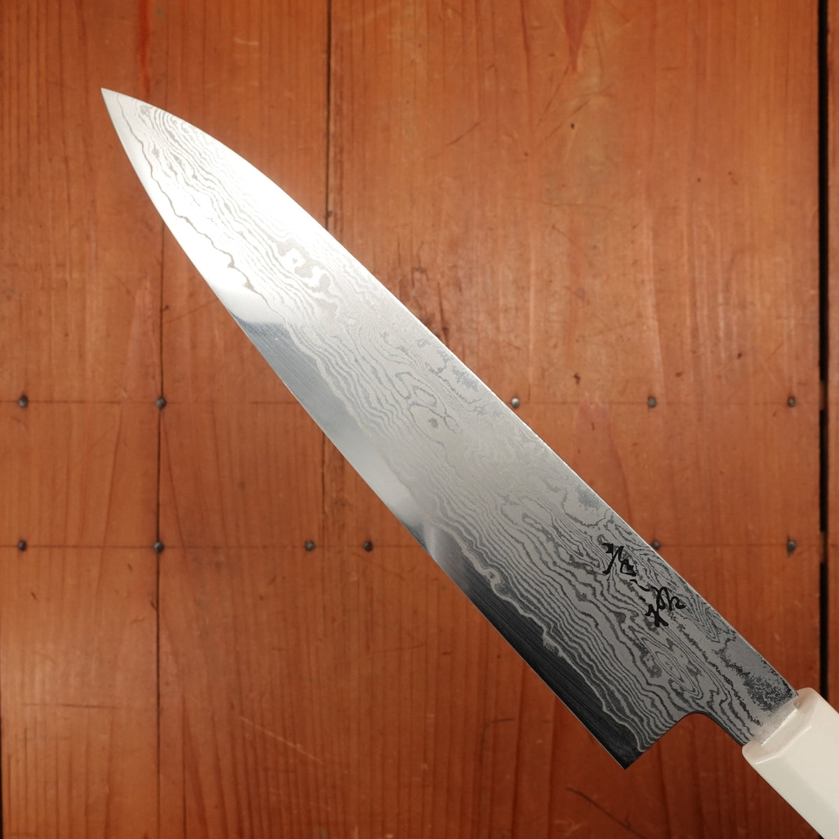 New Old Stock Konosuke Sakai GT KD Damascus 210mm Wa-Gyuto VG10 Lacquer Handle & Saya 2010-15