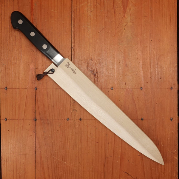 New Old Stock Konosuke Sakai SD Damascus 240 Sujihiki Western Handle circa 2013-17