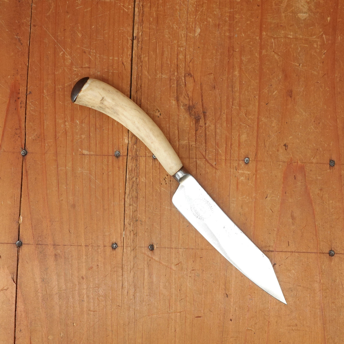 Assorted Historically Inaccurate 4" Clip-point Paring Knife Shear Carbon Steel Horn Handle Sheffield 1820s-60s
