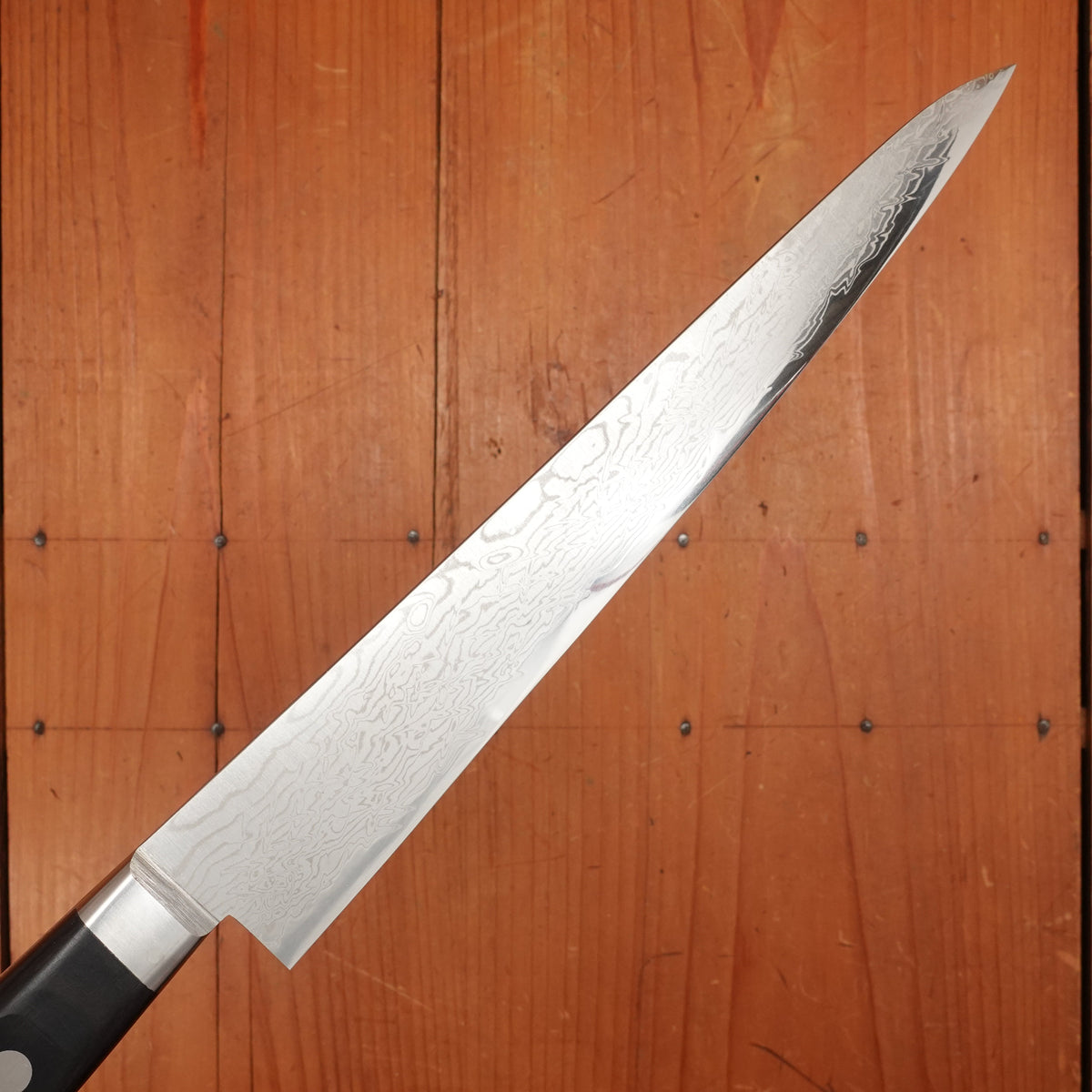 New Old Stock Konosuke Sakai SD Damascus 240 Sujihiki Western Handle circa 2013-17