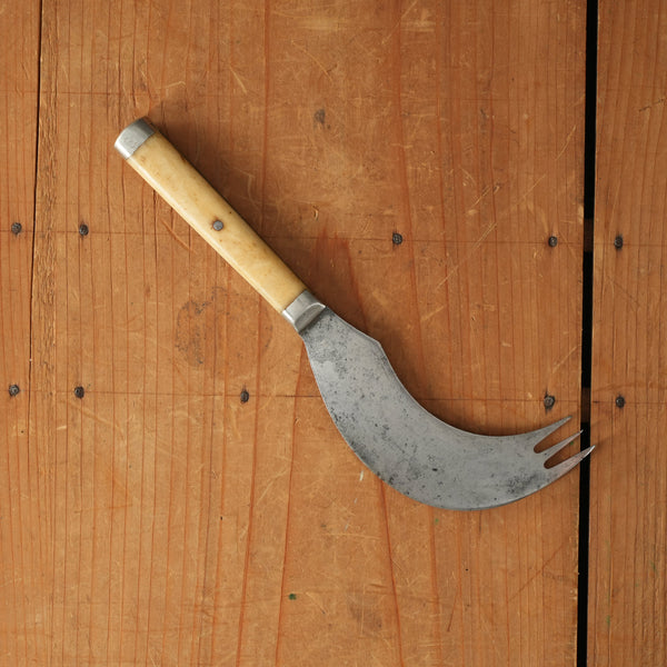 J Russell & Co Green River Works One Armed Man's Knife Carbon Steel Bone Pewter 1860s-1879