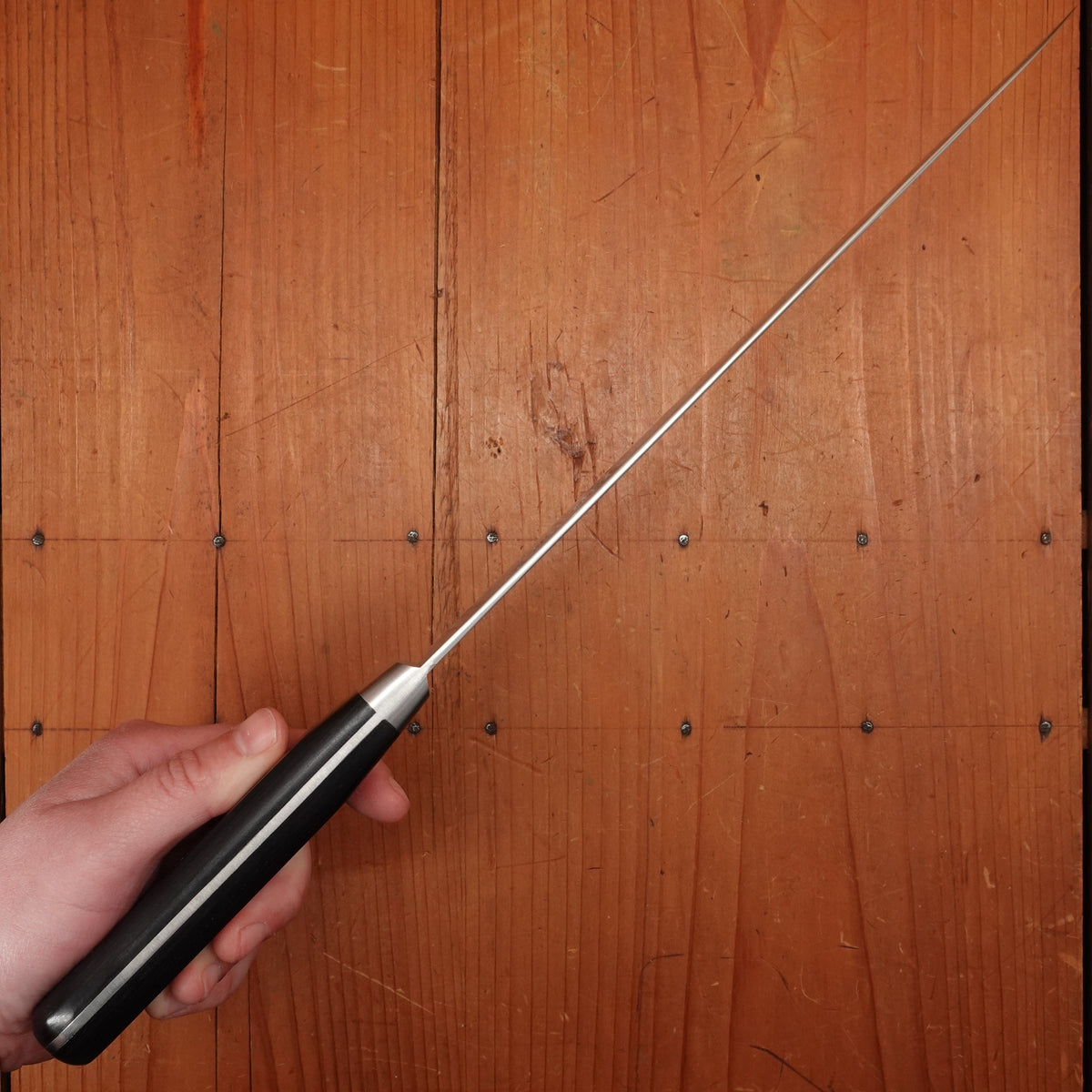 New Old Stock Konosuke Sakai SD Damascus 240 Sujihiki Western Handle circa 2013-17