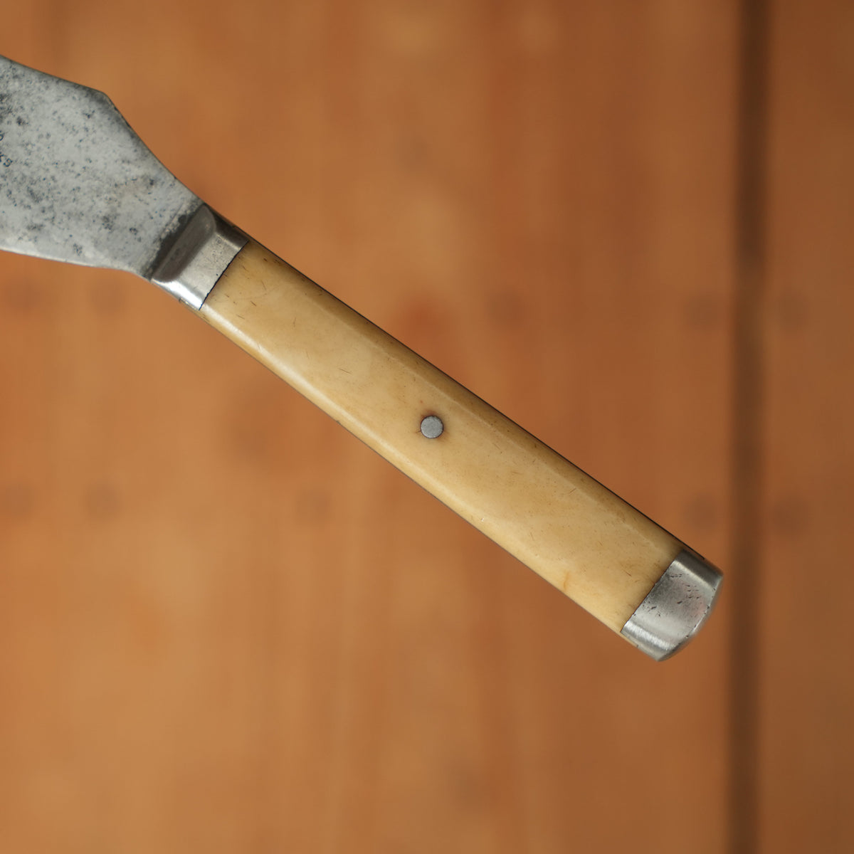 J Russell & Co Green River Works One Armed Man's Knife Carbon Steel Bone Pewter 1860s-1879